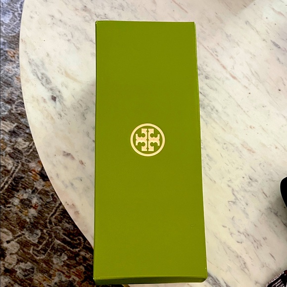Tory Burch Black T Lock Slide Leather Sandals. - Picture 1 of 7